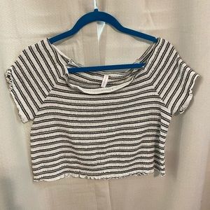 off the shoulder crop top